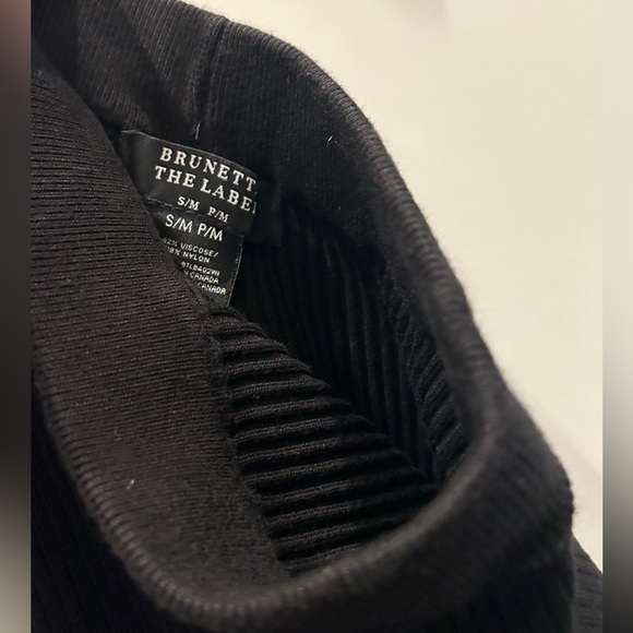 Brunette the Label Ribbed Flare Pants S/M Preowned - Picture 5 of 5